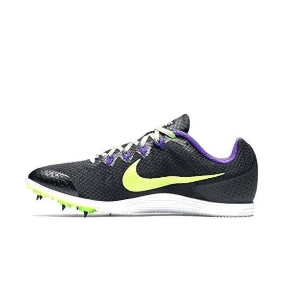 Nike Mens Zoom Rival D Track Field Spikes Black Green Purple Lightweight Size 6 - Picture 3 of 7